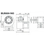 Радиальный вентилятор ERA PRO Buran 140 4K M L (600 м3/ч) D140 левый